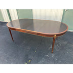 Stickley Federal Style Banded Mahogany Inlaid Extension Dining Table