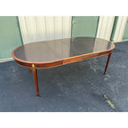 Stickley Federal Style Banded Mahogany Inlaid Extension Dining Table
