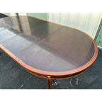 Stickley Federal Style Banded Mahogany Inlaid Extension Dining Table