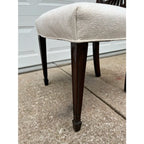 Stickley Mahogany Wheat Sheaf Back Dining Chairs- Newly Upholstered in Cream- Set of 6