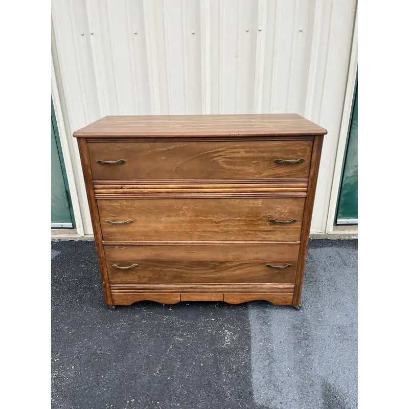 Traditional Style Walnut 3- Drawer Chest of Drawers