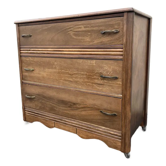 Traditional Style Walnut 3- Drawer Chest of Drawers