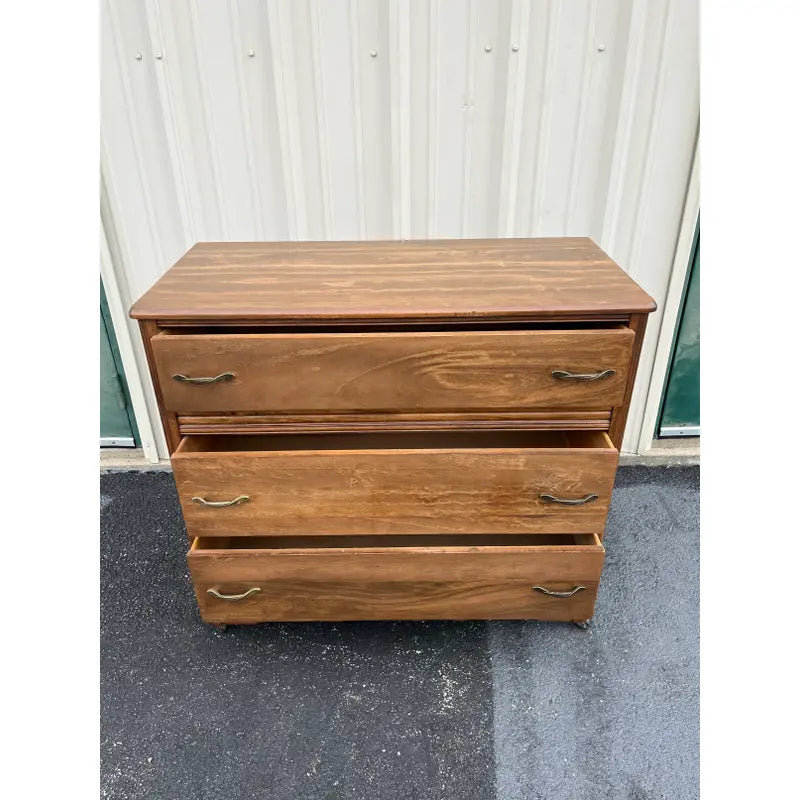 Traditional Style Walnut 3- Drawer Chest of Drawers