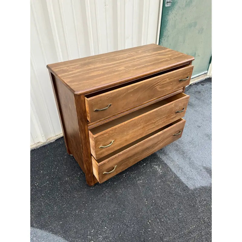 Traditional Style Walnut 3- Drawer Chest of Drawers