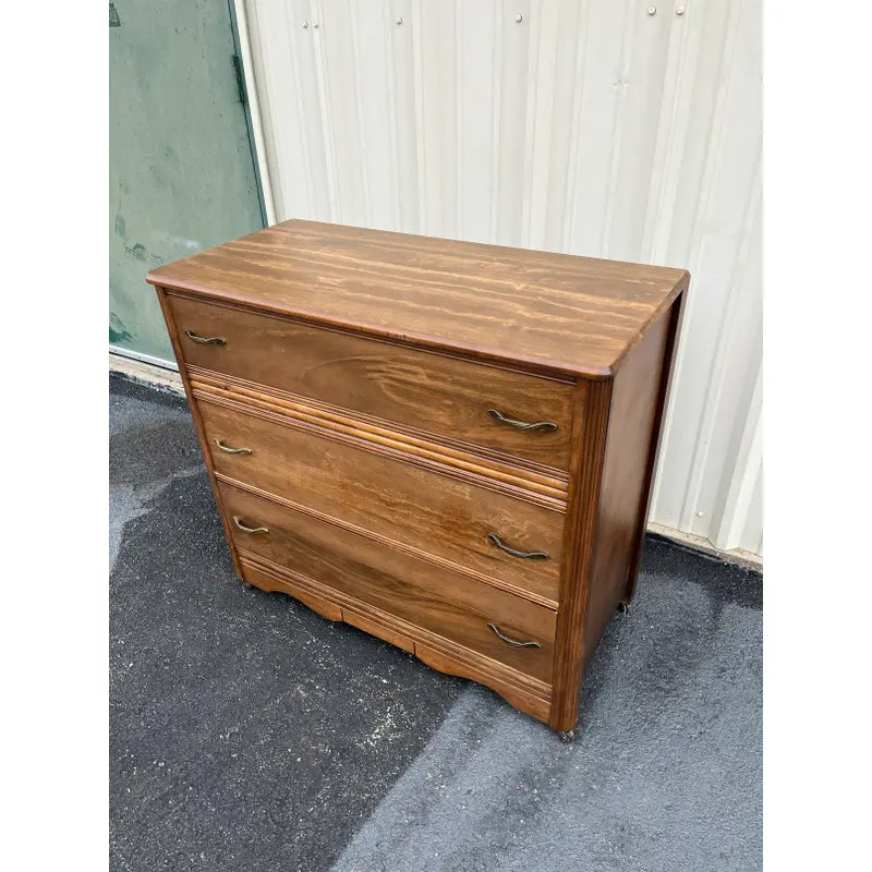 Traditional Style Walnut 3- Drawer Chest of Drawers
