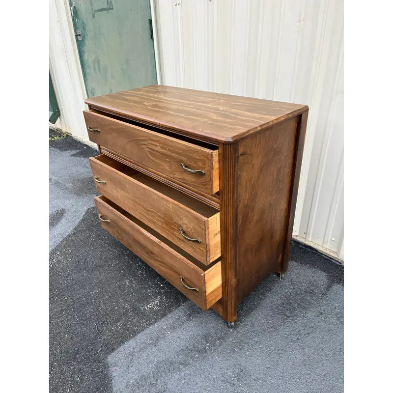 Traditional Style Walnut 3- Drawer Chest of Drawers