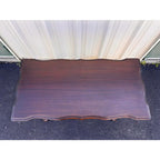 Traditional Victorian Mahogany Console Side Table- Clawfoot, Scalloped Edge