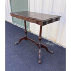 Traditional Victorian Mahogany Console Side Table- Clawfoot, Scalloped Edge