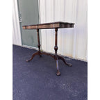 Traditional Victorian Mahogany Console Side Table- Clawfoot, Scalloped Edge