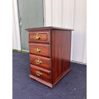Two-Drawer Cherry Chippendale Style Filing Cabinet