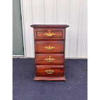 Two-Drawer Cherry Chippendale Style Filing Cabinet