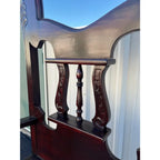 Victorian Carved Mahogany Hall Seat or Hall Tree With Mirror