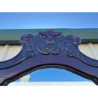 Victorian Carved Mahogany Hall Seat or Hall Tree With Mirror