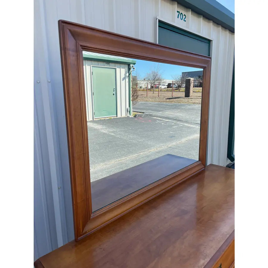 Vintage Ballman Cummings Solid Maple 8-Drawer Dresser With Mirror