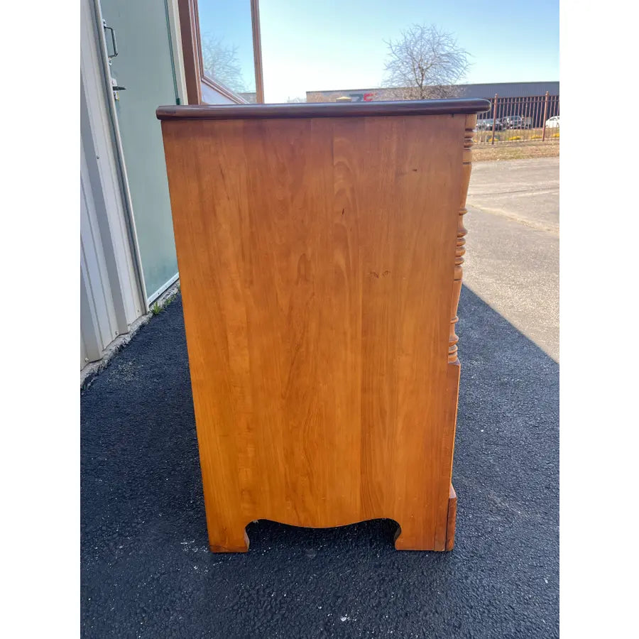 Vintage Ballman Cummings Solid Maple 8-Drawer Dresser With Mirror