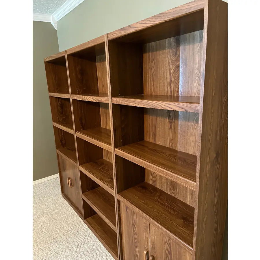 Vintage Mid-Century 3-Piece Bookshelf Wall Unit