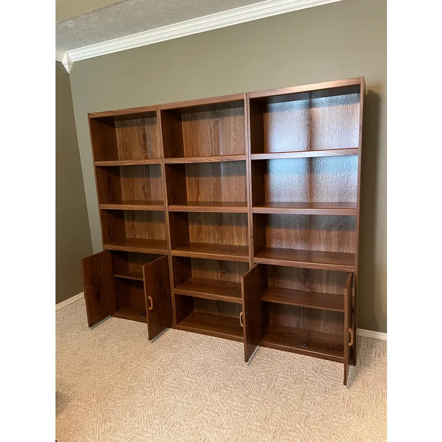 Vintage Mid-Century 3-Piece Bookshelf Wall Unit