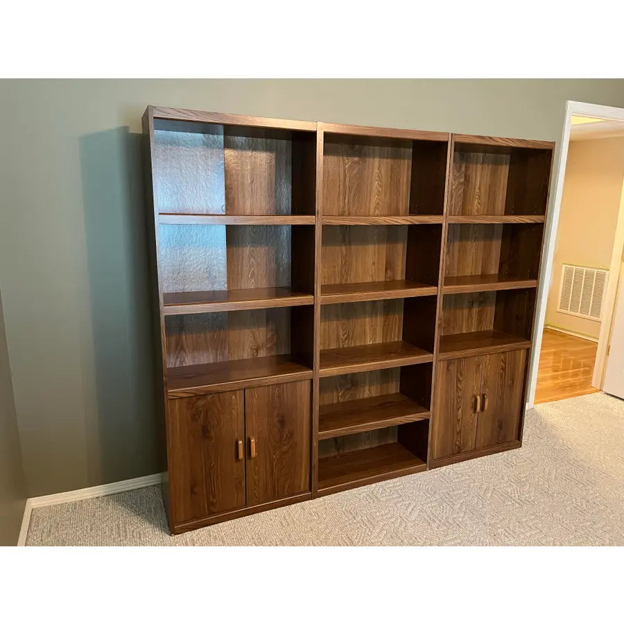 Vintage Mid-Century 3-Piece Bookshelf Wall Unit