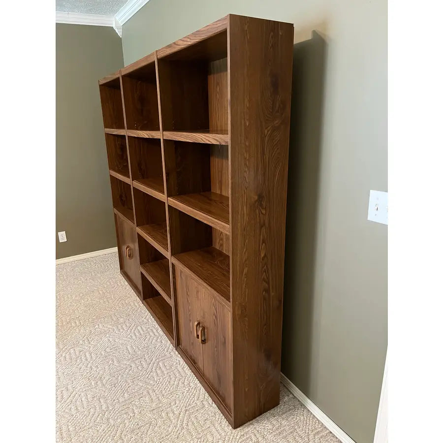 Vintage Mid-Century 3-Piece Bookshelf Wall Unit