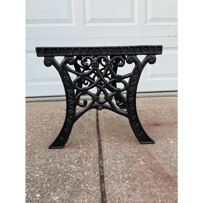 Vintage Outdoor Cast Iron Garden Bench Stool
