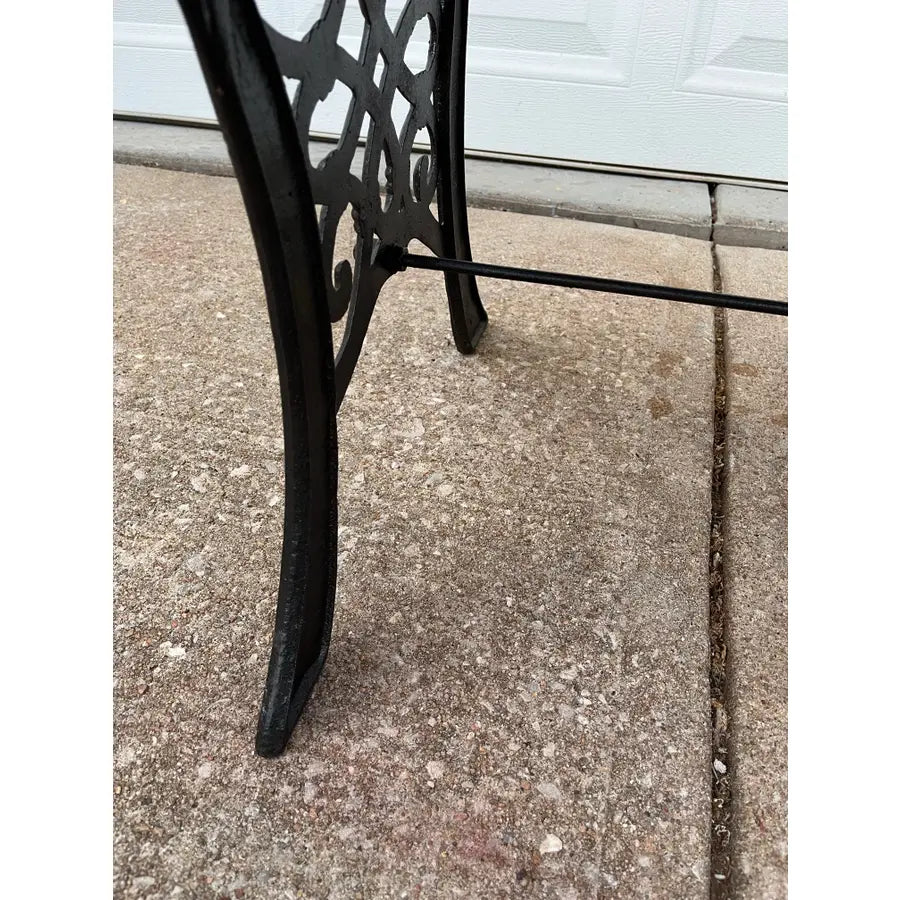 Vintage Outdoor Cast Iron Garden Bench Stool