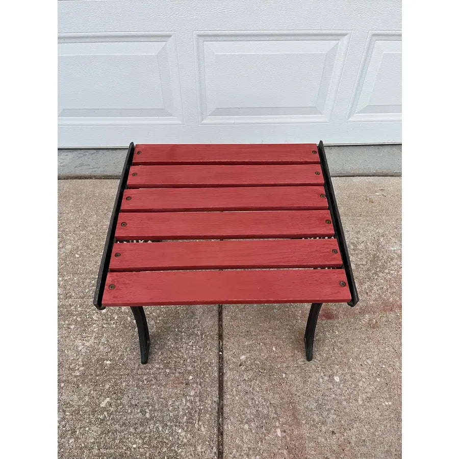 Vintage Outdoor Cast Iron Garden Bench Stool