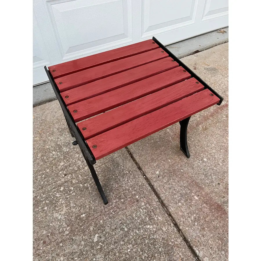 Vintage Outdoor Cast Iron Garden Bench Stool