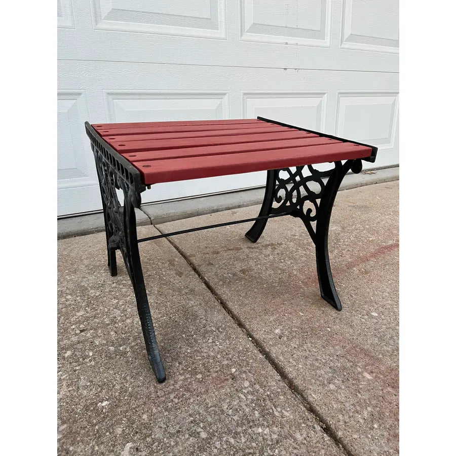 Vintage Outdoor Cast Iron Garden Bench Stool