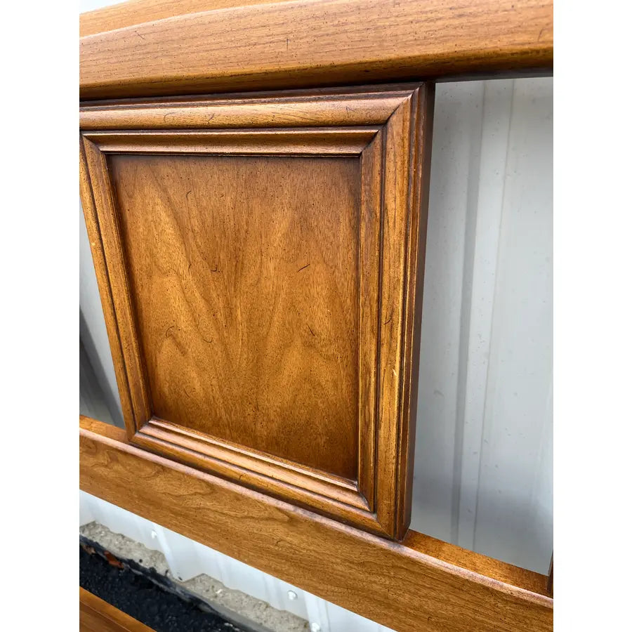 White Furniture Mid-Century Modern Walnut Queen Headboard
