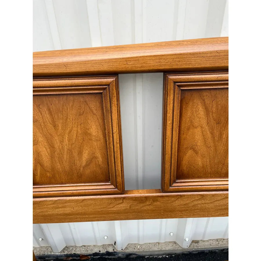 White Furniture Mid-Century Modern Walnut Queen Headboard