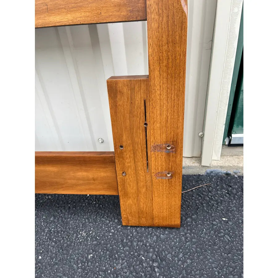 White Furniture Mid-Century Modern Walnut Queen Headboard