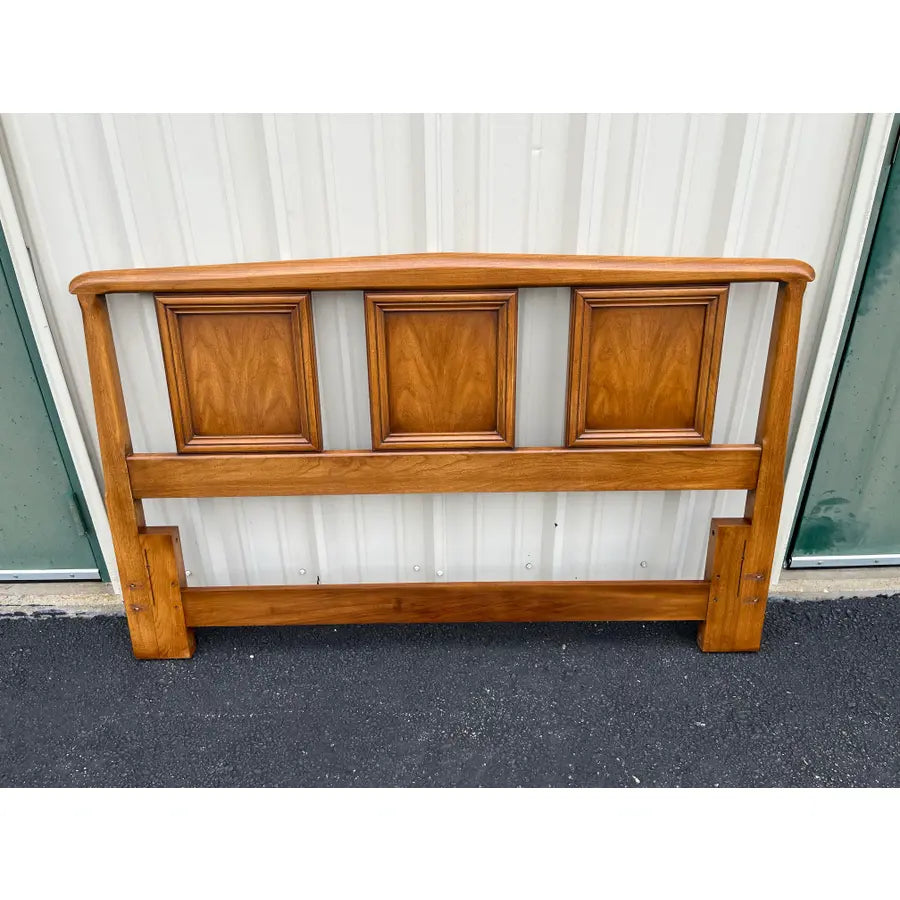 White Furniture Mid-Century Modern Walnut Queen Headboard