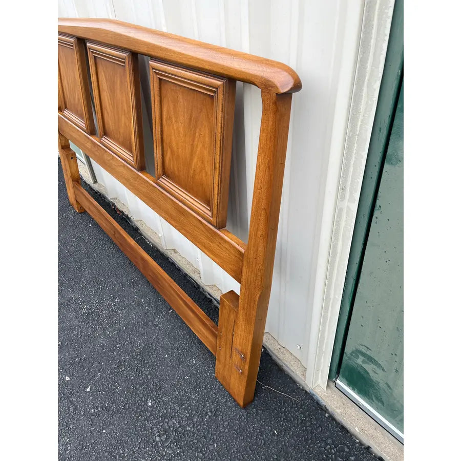 White Furniture Mid-Century Modern Walnut Queen Headboard