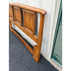 White Furniture Mid-Century Modern Walnut Queen Headboard