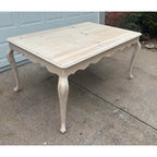 Whitewashed Knotty Pine French Country Dining Table