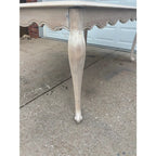 Whitewashed Knotty Pine French Country Dining Table