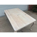 Whitewashed Knotty Pine French Country Dining Table