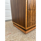 Williamsport Furniture Art Deco Burlwood and Walnut Tall Chest of Drawers- Fully Restored