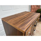 Williamsport Furniture Art Deco Burlwood and Walnut Tall Chest of Drawers- Fully Restored