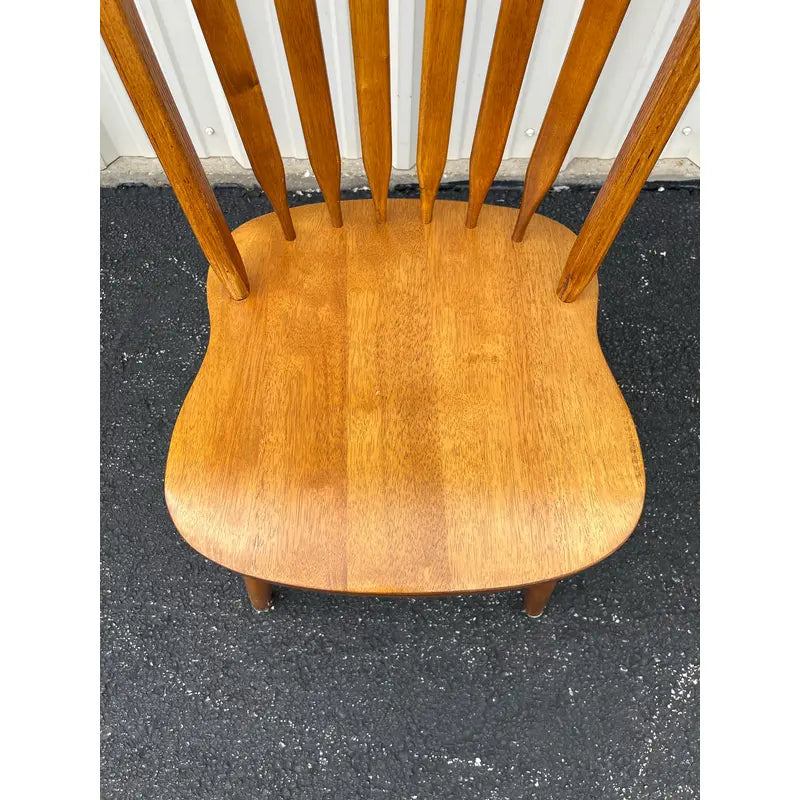 Windsor Style Cherry Dining Chairs- Set of 3