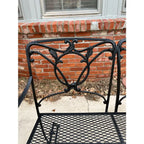 Wrought Iron Glider Bench & Cantilever Chair - Set of 2